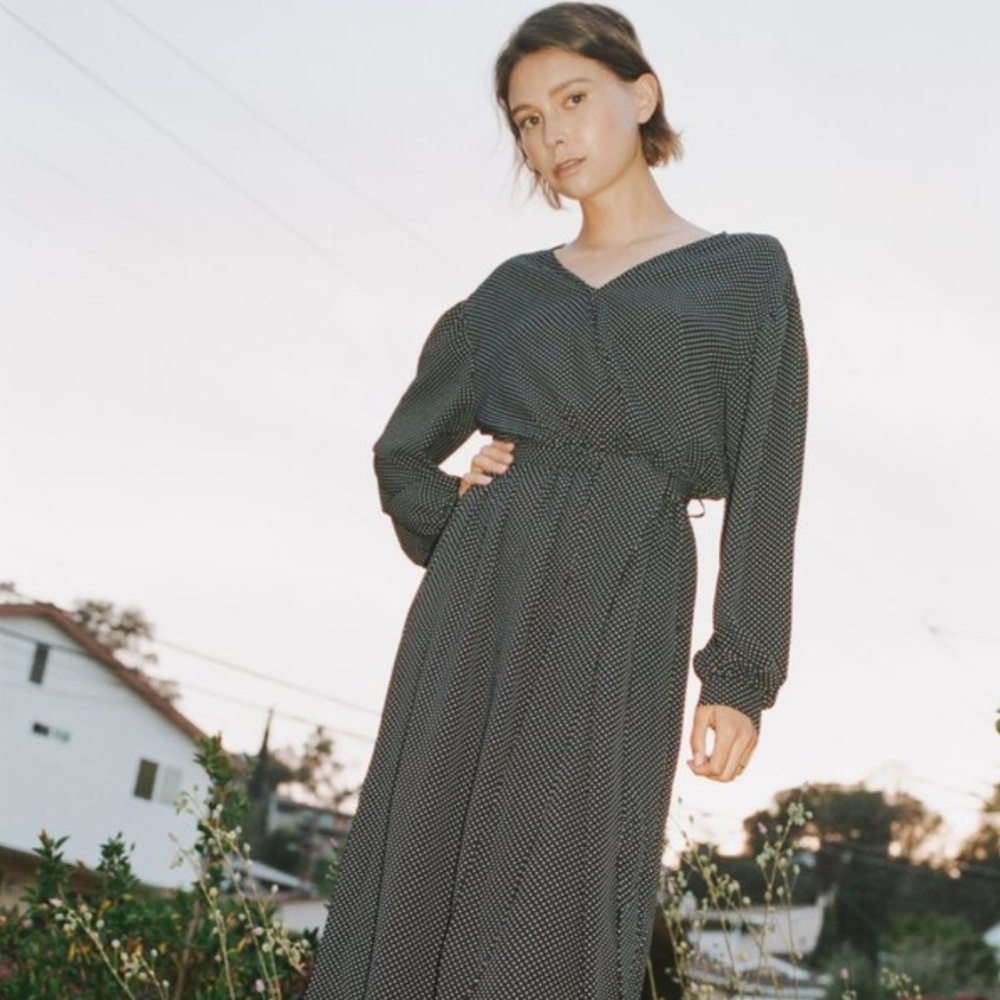 Nanushka Oasis Polka Dot Midi Dress